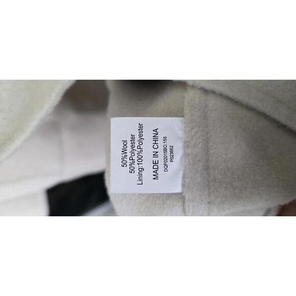 Dissh Matilda Wool Felt Coat Color Bone Size Medium - Picture 5 of 6